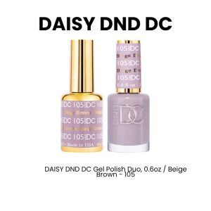 DAISY DND DC Gel Polish Duo, 0.6oz - Beige Brown - 105