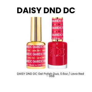 DAISY DND DC Gel Polish Duo, 0.6oz - Lava Red - 068