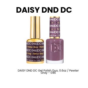 DAISY DND DC Gel Polish Duo, 0.6oz - Pewter Gray - 046