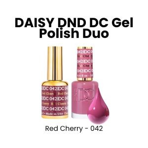 DAISY DND DC Gel Polish Duo, 0.6oz - Red Cherry - 042