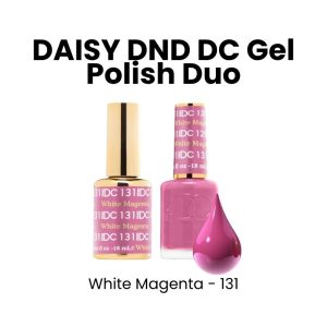 DAISY DND DC Gel Polish Duo, 0.6oz - White Magenta - 131