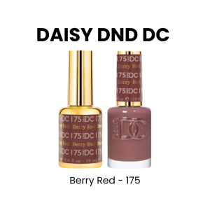 DAISY DND DC Gel Polish Duo Creamy Collection, 0.6oz - Berry Red - 175