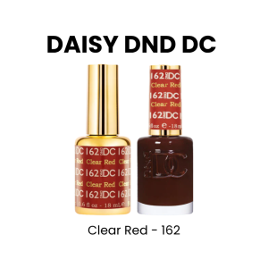 DAISY DND DC Gel Polish Duo Creamy Collection, 0.6oz - Clear Red - 162