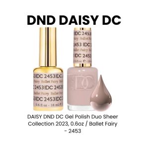 DAISY DND DC Gel Polish Duo Sheer Collection 2023, 0.6oz - Ballet Fairy - 2453