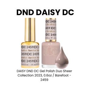 DAISY DND DC Gel Polish Duo Sheer Collection 2023, 0.6oz - Barefoot - 2459