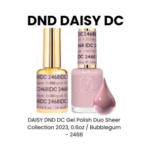 DAISY DND DC Gel Polish Duo Sheer Collection 2023, 0.6oz - Bubblegum - 2468