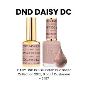 DAISY DND DC Gel Polish Duo Sheer Collection 2023, 0.6oz - Cashmere - 2457