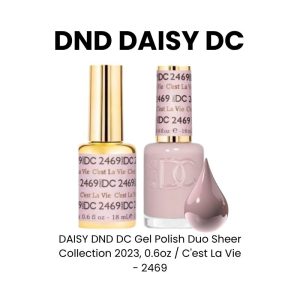 DAISY DND DC Gel Polish Duo Sheer Collection 2023, 0.6oz - C'est La Vie - 2469