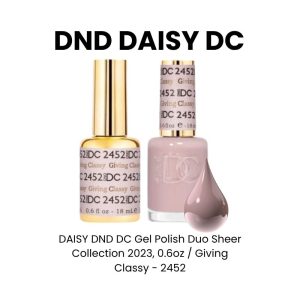 DAISY DND DC Gel Polish Duo Sheer Collection 2023, 0.6oz - Giving Classy - 2452