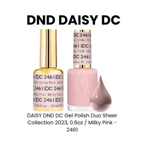 DAISY DND DC Gel Polish Duo Sheer Collection 2023, 0.6oz - Milky Pink - 2461