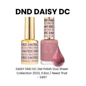 DAISY DND DC Gel Polish Duo Sheer Collection 2023, 0.6oz - Need That - 2467