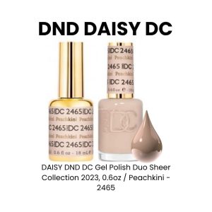 DAISY DND DC Gel Polish Duo Sheer Collection 2023, 0.6oz - Peachkini - 2465