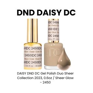 DAISY DND DC Gel Polish Duo Sheer Collection 2023, 0.6oz - Sheer Glow - 2450