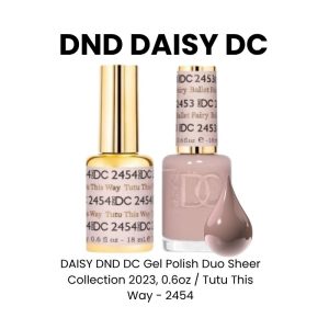 DAISY DND DC Gel Polish Duo Sheer Collection 2023, 0.6oz - Tutu This Way - 2454