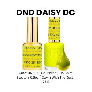 DAISY DND DC Gel Polish Duo Spirt Swatch, 0.6oz - Down With The Zest - 2518