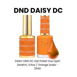 DAISY DND DC Gel Polish Duo Spirt Swatch, 0.6oz - Orange Soda - 2540