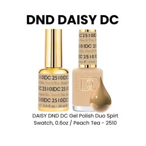 DAISY DND DC Gel Polish Duo Spirt Swatch, 0.6oz - Peach Tea - 2510