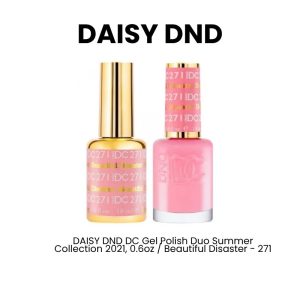 DAISY DND DC Gel Polish Duo Summer Collection 2021, 0.6oz - Beautiful Disaster - 271