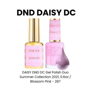 DAISY DND DC Gel Polish Duo Summer Collection 2021, 0.6oz - Blossom Pink - 287