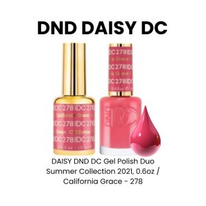 DAISY DND DC Gel Polish Duo Summer Collection 2021, 0.6oz - California Grace - 278