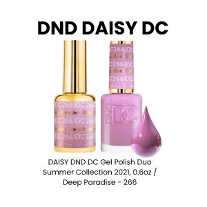 DAISY DND DC Gel Polish Duo Summer Collection 2021, 0.6oz - Deep Paradise - 266
