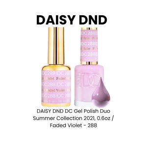DAISY DND DC Gel Polish Duo Summer Collection 2021, 0.6oz - Faded Violet - 288