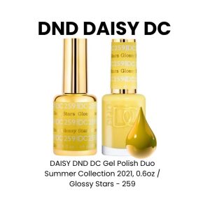 DAISY DND DC Gel Polish Duo Summer Collection 2021, 0.6oz - Glossy Stars - 259
