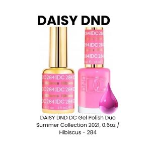 DAISY DND DC Gel Polish Duo Summer Collection 2021, 0.6oz - Hibiscus - 284