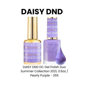 DAISY DND DC Gel Polish Duo Summer Collection 2021, 0.6oz - Pearly Purple - 265