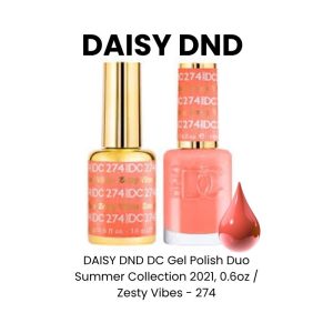 DAISY DND DC Gel Polish Duo Summer Collection 2021, 0.6oz - Coral Bells - 279