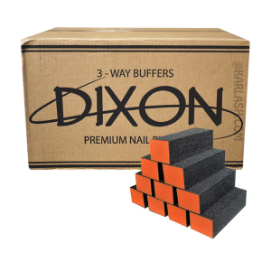 DIXON BUFFERS 3 - Way Premium Buffers - 500 PCS - Black Grit Buffer Black Orange 100/180