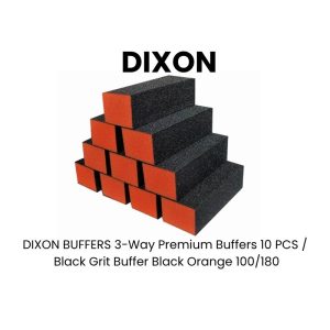 DIXON BUFFERS 3 - Way Premium Buffers - 500 PCS - Black Grit Buffer Black Gray 100/180