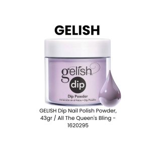 GELISH Dip Nail Polish Powder, 43gr - All The Queen's Bling - 1620295
