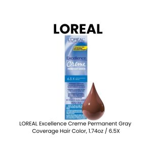 LOREAL Excellence Creme Permanent Gray Coverage Hair Color, 1.74oz - 6.5X