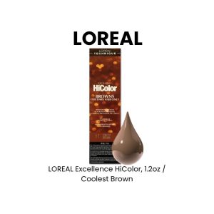 LOREAL Excellence HiColor, 1.2oz - Coolest Brown
