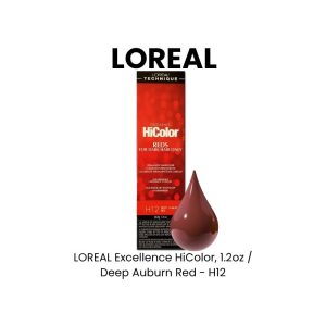 LOREAL Excellence HiColor, 1.2oz - Deep Auburn Red - H12