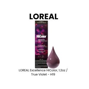 LOREAL Excellence HiColor, 1.2oz - True Violet - H19