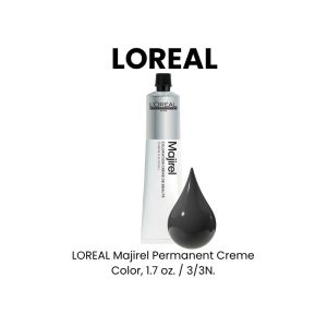 LOREAL Majirel Permanent Creme Color, 1.7 oz. - 3/3N.