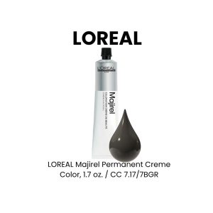 LOREAL Majirel Permanent Creme Color, 1.7 oz. - CC 7.17/7BGR