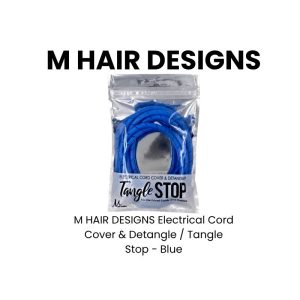 M HAIR DESIGNS Electrical Cord Cover & Detangle - Tangle Stop - Blue