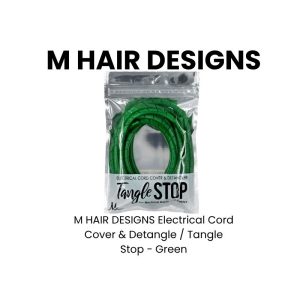 M HAIR DESIGNS Electrical Cord Cover & Detangle - Tangle Stop - Green