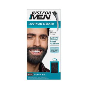 JUST FOR MEN Beard and Mustache Color Kit - M - 55 - Real Black