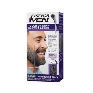 JUST FOR MEN Beard and Mustache Color Kit - B - 45/55 - Dark Brown & Brown