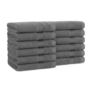 PROTEX TOWELS Dlux3 Towels, 12 Count - Granite Grey - 16" x 29" - 12Pk