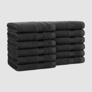 PROTEX TOWELS Essentials Towels, 12 Count - Dark Gray - 15 x 26 - 12Pk