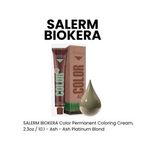 SALERM BIOKERA Color Permanent Coloring Cream, 2.3oz - 10.1 - Ash - Ash Platinum Blond