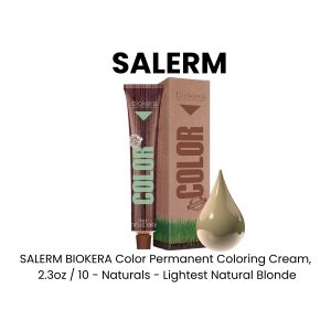 SALERM BIOKERA Color Permanent Coloring Cream, 2.3oz - 10 - Naturals - Lightest Natural Blonde