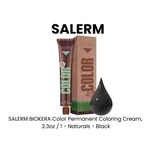SALERM BIOKERA Color Permanent Coloring Cream, 2.3oz - 1 - Naturals - Black