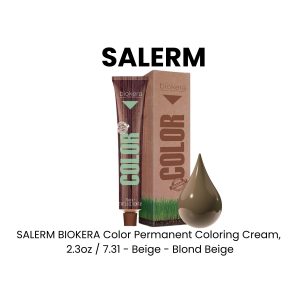 SALERM BIOKERA Color Permanent Coloring Cream, 2.3oz - 7.31 - Beige - Blond Beige