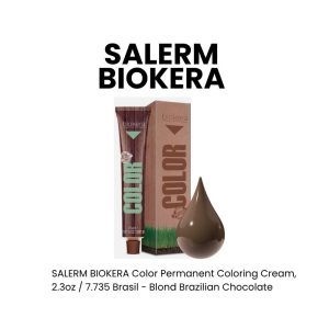 SALERM BIOKERA Color Permanent Coloring Cream, 2.3oz - 7.735 Brasil - Blond Brazilian Chocolate